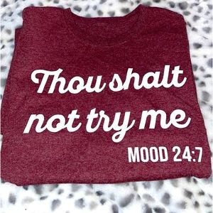 “This shalt not try me!” adorable shirt size M